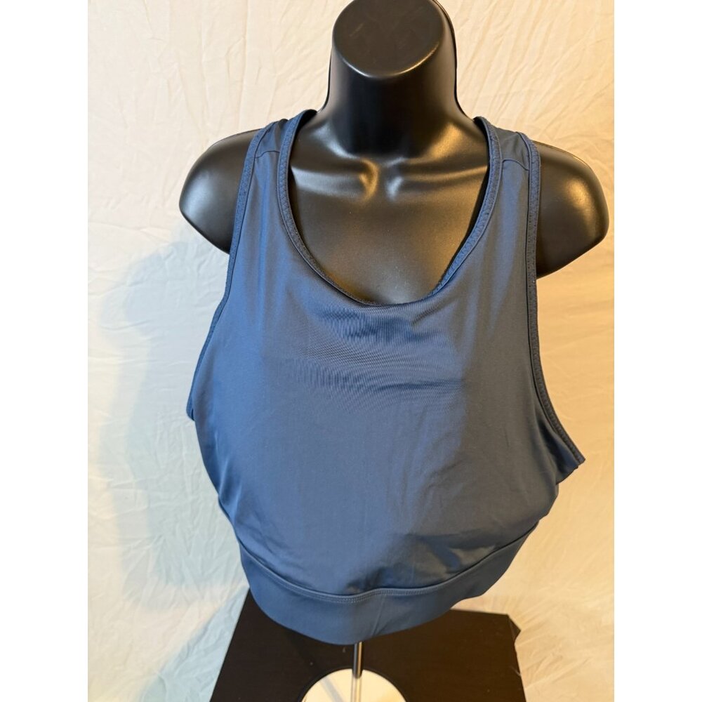 Women’s Plus Size 2X Bra Top Sports Running Blue Full Support Quality Gym Scandi